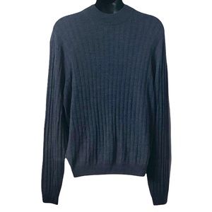 MODERN ELEMENTS MENS BLUE 100% MIRINO WOOL LONG SLEEVE SWEATER  SIZE XXL